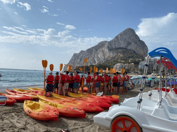 INICIO EXCURSION KAYAK PLAYA FOSSA - CALPE